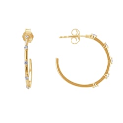 Kruhové náušnice s lab-grown diamanty Garcia