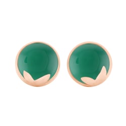 Zlaté náušnice s cabochon onyxy Erica