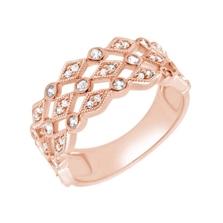 Moderní prsten ze stříbra s diamanty Gunnar 162257