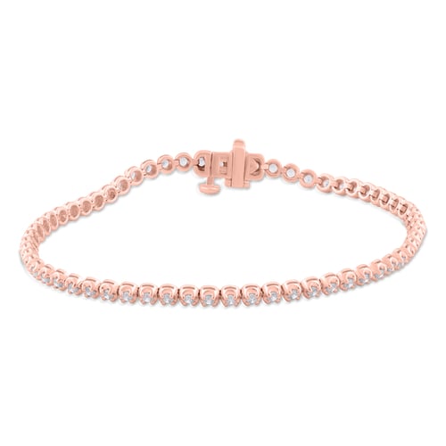 Zlatý tenisový náramek s lab-grown diamanty Mia