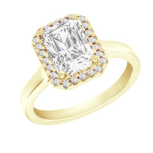 Zásnubní prsten s emerald diamantem Valma