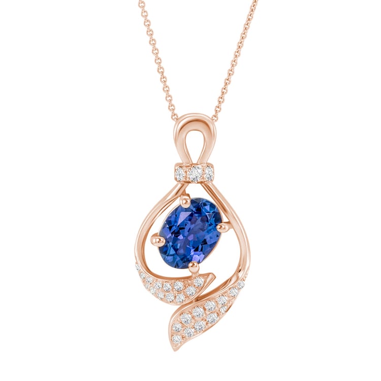 Náhrdelník s tanzanitem a diamanty 6159