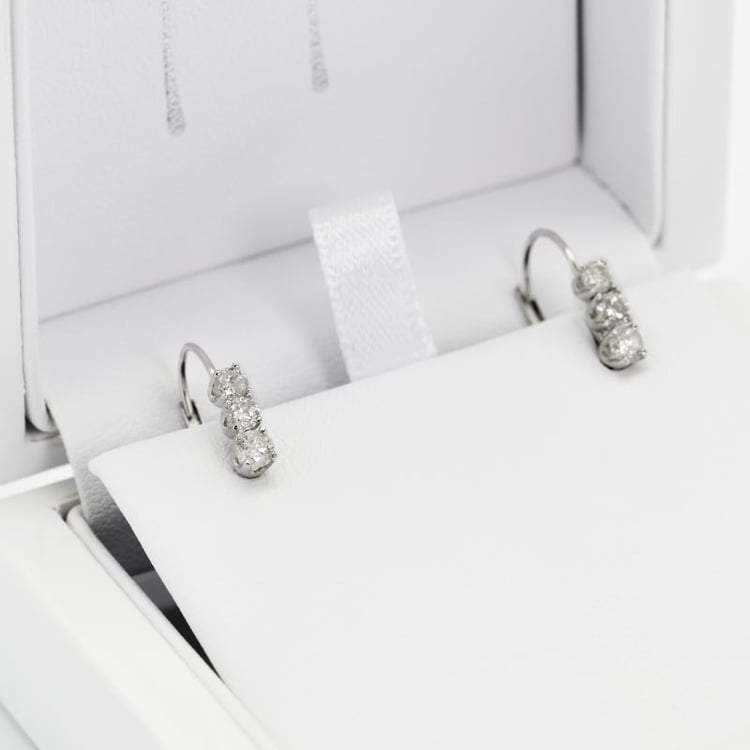 Náušnice z bílého zlata 11704