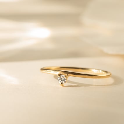 Minimalistický prsten s lab-grown diamantem Lyric