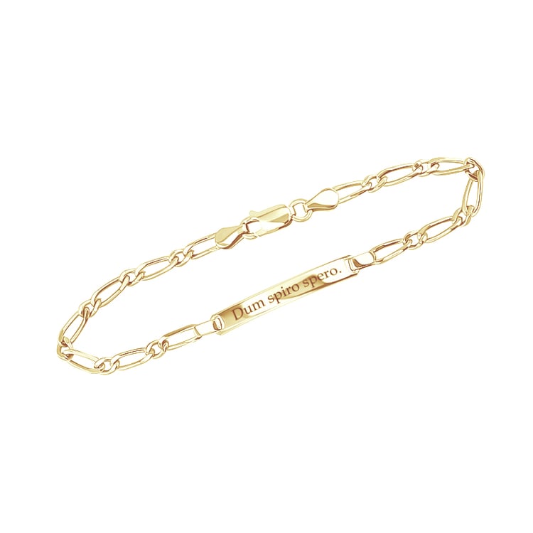 Stříbrný Figaro náramek s gravírem dle vaší volby