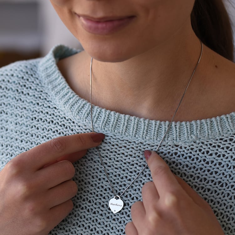 Přívěsek ve tvaru srdce s gravírem 61247