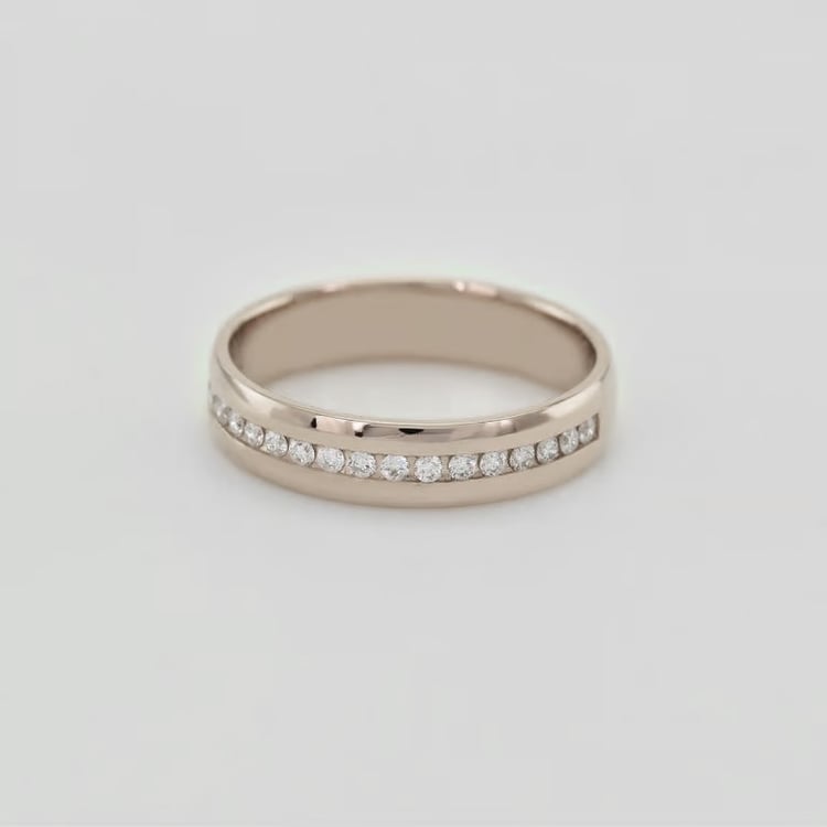 Zlatý eternity prsten s diamanty z oříškového zlata Loby 166350