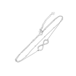 Stříbrný minimalistický náramek na nohu Kiras