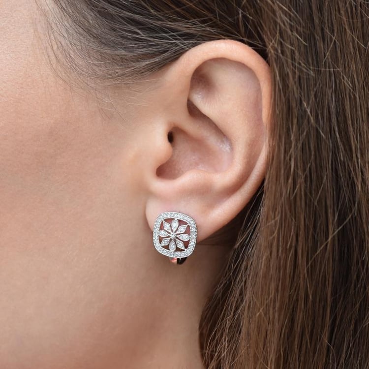 Zlaté diamantové náušnice 44904