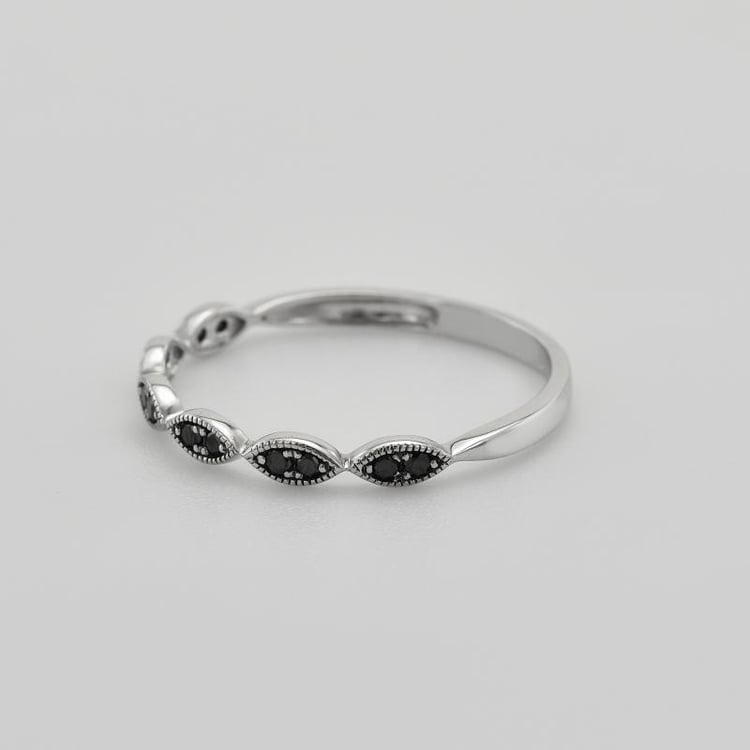 Prsten s černými diamanty 36570