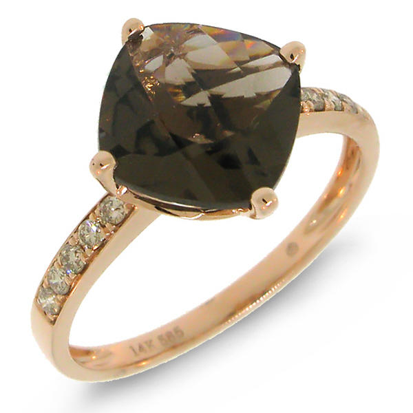 Diamantový prsten s topasem zlatý