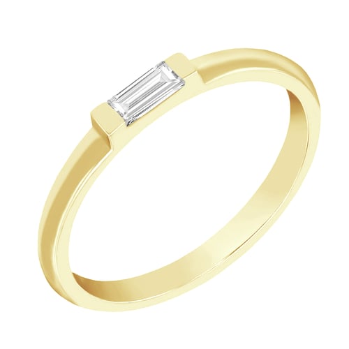 Prsten s baguette diamantem Xenia