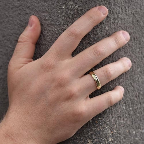 Eternity prsten s moissanity a pánský půlkulatý snubní prsten Otila