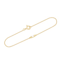 Minimalistický zlatý náramek s bílým safírem Serafina