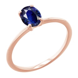 Elegantní zásnubní prsten s oval safírem Frost