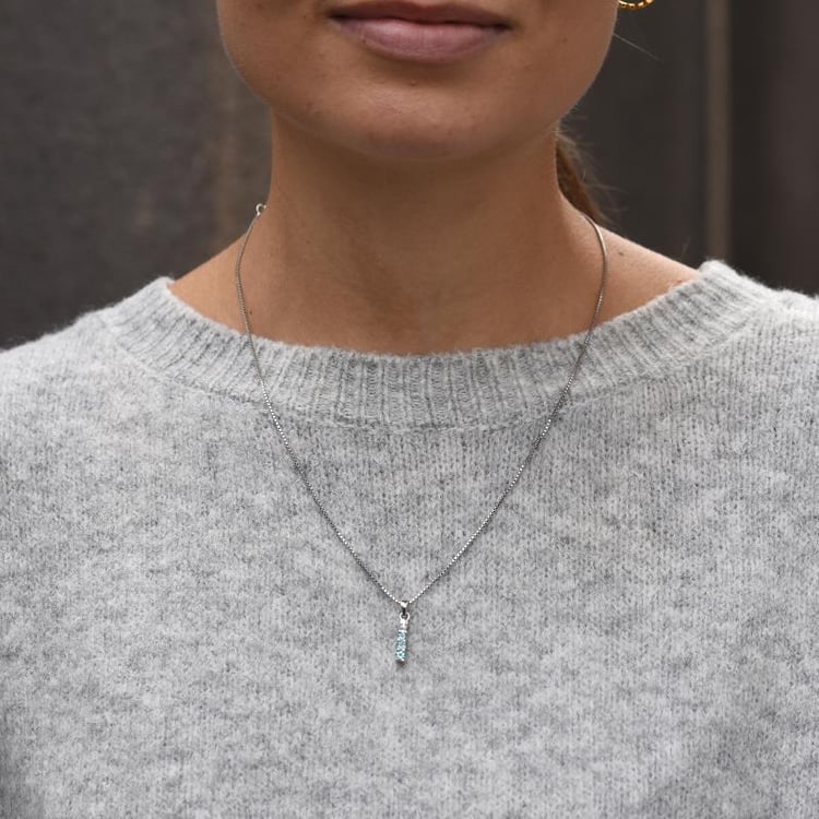 Jemný stříbrný náhrdelník s apatity 48967