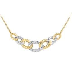 Zlatý proplétaný náhrdelník s lab-grown diamanty Purnima