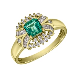 Nádherný smaragdový prsten s diamanty Navin