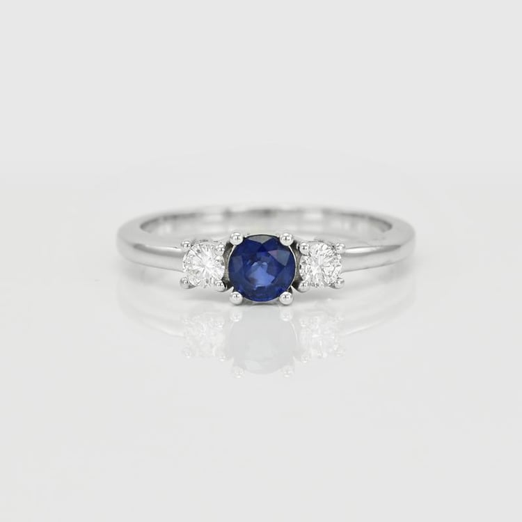 Prsten se safírem a diamanty 17254