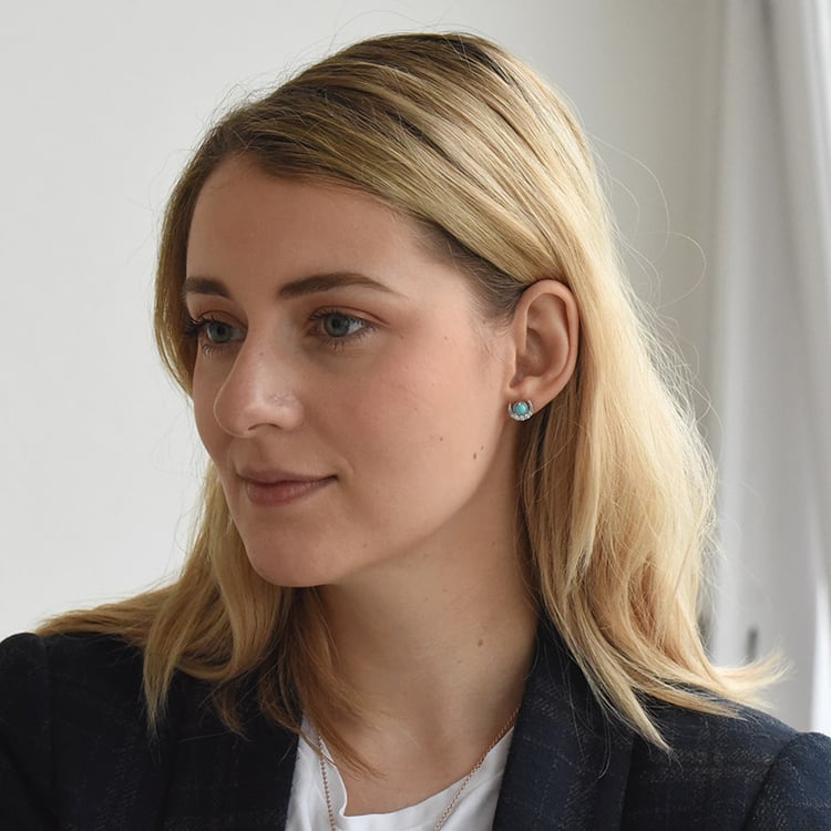 Náušnice s tyrkysem a zirkon 72824