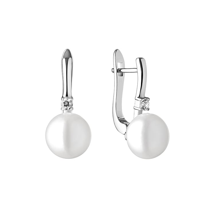 Náušnice s bílými perlami