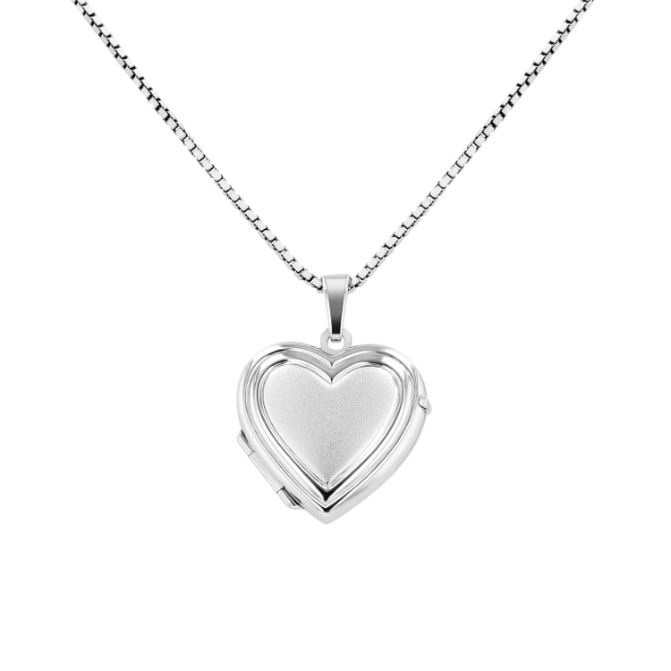 Stříbrný otevírací medailon srdce 139894