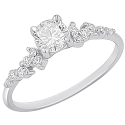 Zásnubní prsten s výběrem písmene a lab-grown diamanty Carina