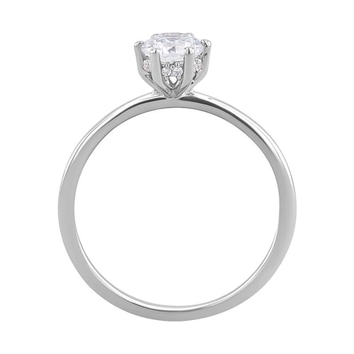Zdobený zásnubní prsten s lab-grown diamanty Donia