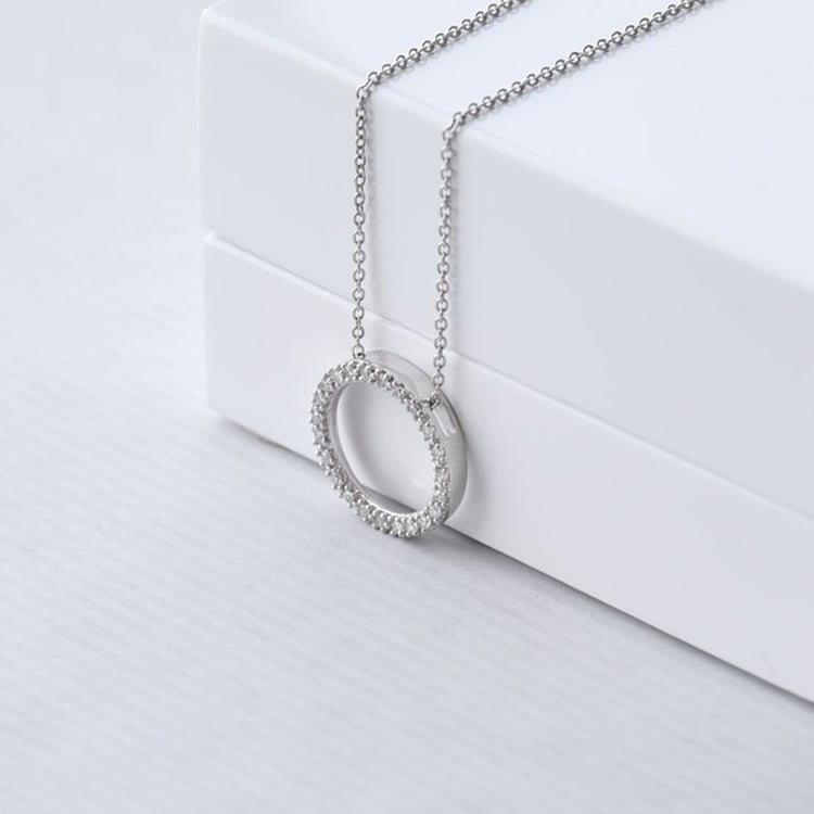 Stříbrný karma přívěsek s lab-grown diamanty Hallie 104275