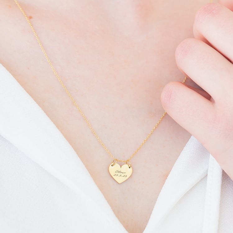 Zlaté srdce s gravírem dle vaší volby Monme 125574