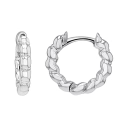 Kruhové propletené náušnice ze stříbra Torcy
