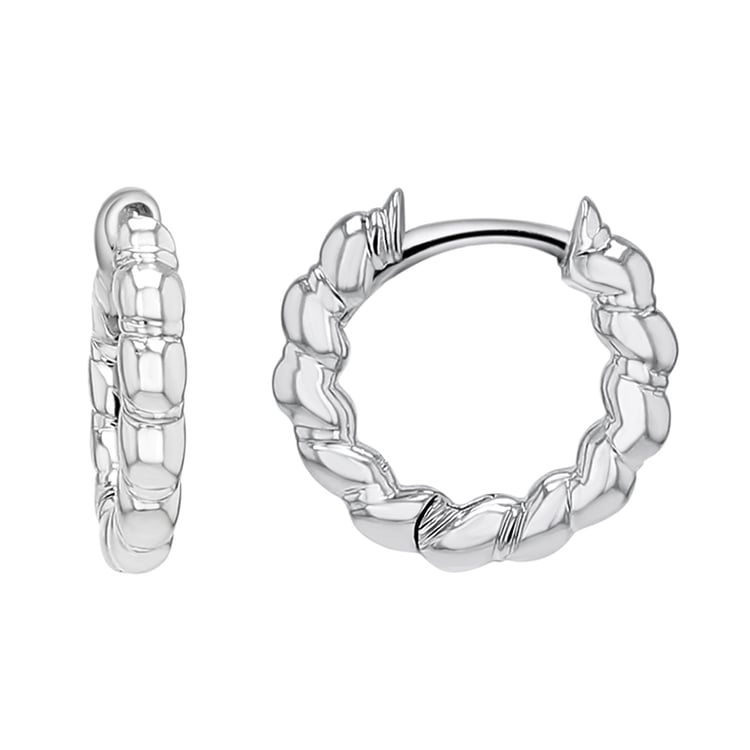 Kruhové propletené náušnice ze stříbra Torcy 143326