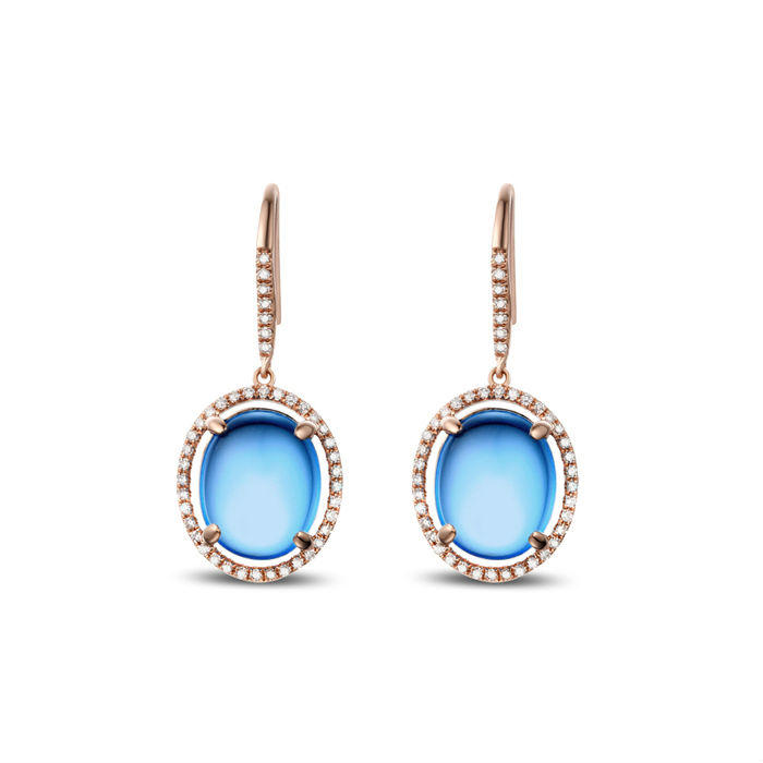 Topasové náušnice s diamanty Miraya