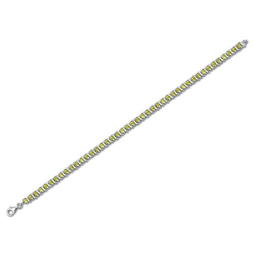 Náramek ze stříbra s olivíny Lakobe 6250