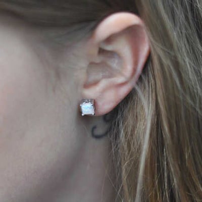 Stříbrné náušnice s opály