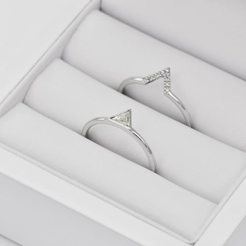 Zlatý zásnubní set prstenů s diamantem Elal