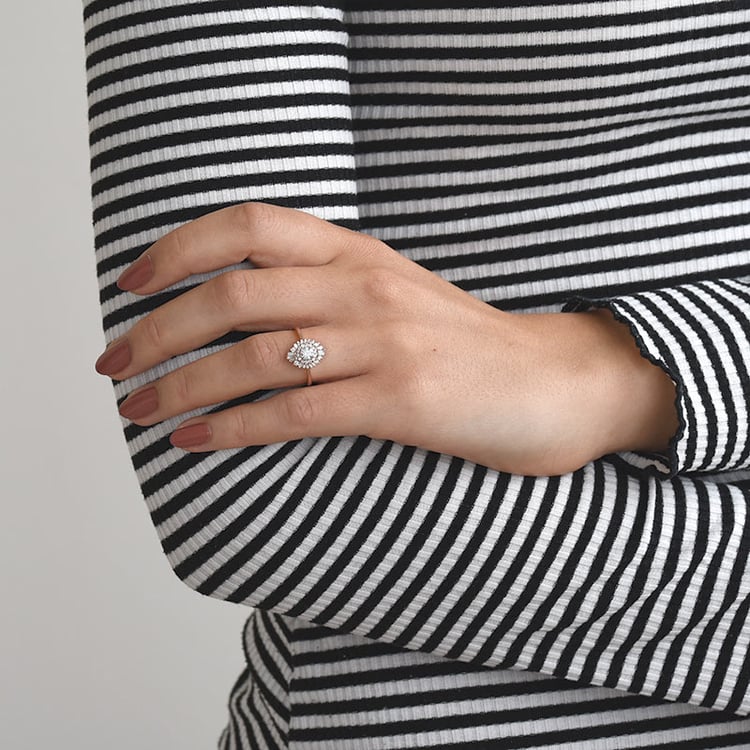 Zlatý zásnubní prsten 69916