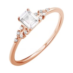 Rozvodový prsten s emerald diamantem Duncan