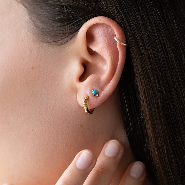 Stříbrné náušnice s tyrkysy Giselle 126582