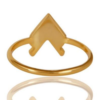 Pozlacený prsten ze stříbra 8967