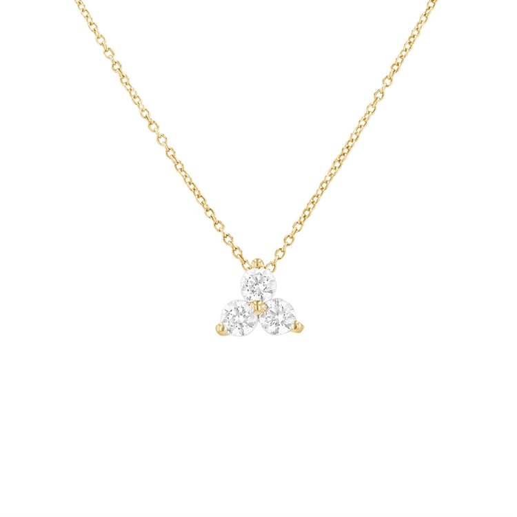 Romantický přívěsek se třemi diamanty ze žlutého zlata 84958
