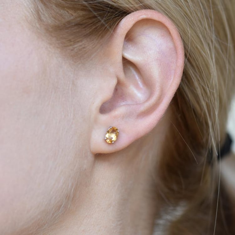 Náušnice s citríny 20454