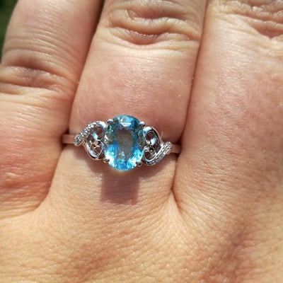 Prsten s akvamarínem