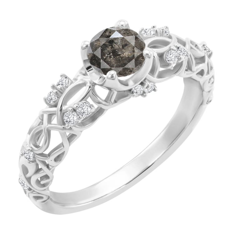 Vintage zásnubní prsten se salt and pepper diamantem Chantal