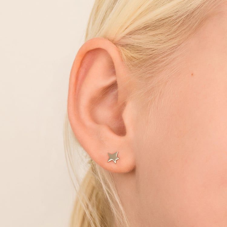 Stříbrné náušnice ve tvaru hvězdiček Malý princ 164325