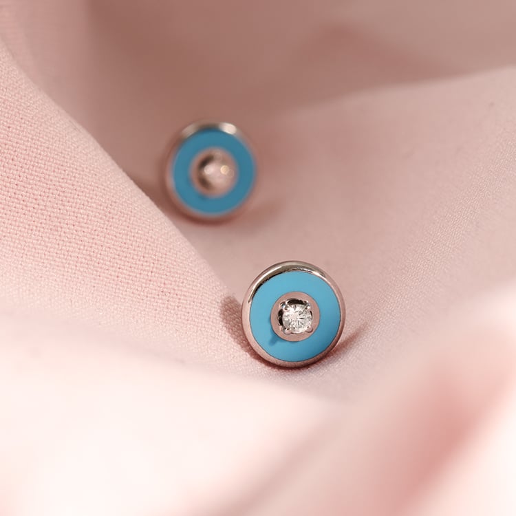 Keramické náušnice s lab-grown diamantem Clea 122085