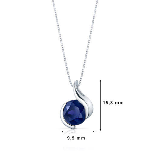 Safírový stříbrný přívěsek s elegantní jiskrou Thirumal