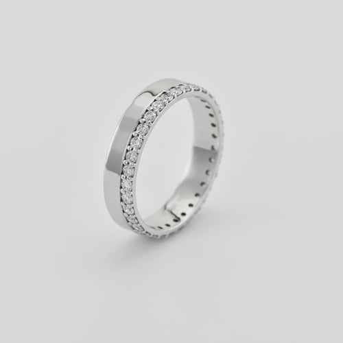Zlatý eternity prsten s lab-grown diamanty Hevanna