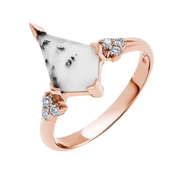 Prsten s dendritickým opálem Kettil