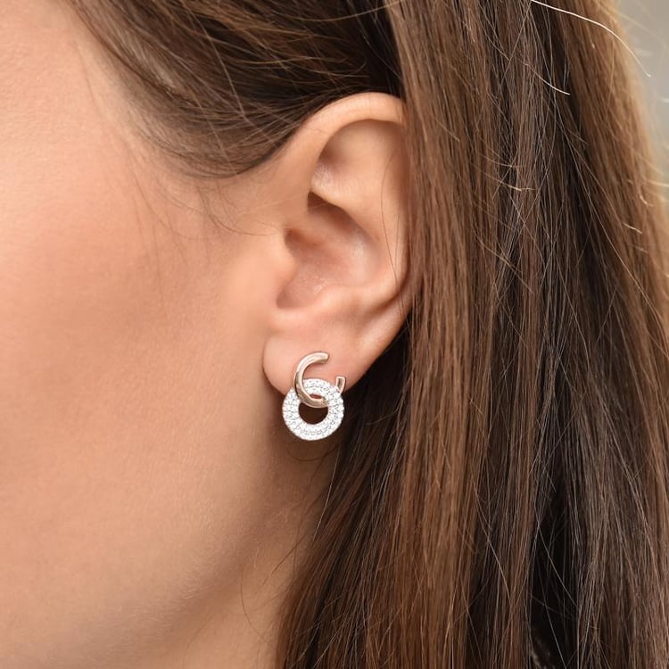 Stříbrné napichovací náušnice 35360